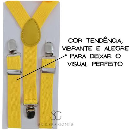 Imagem de Suspensório Amarelo Infantil Para Pajens e Eventos