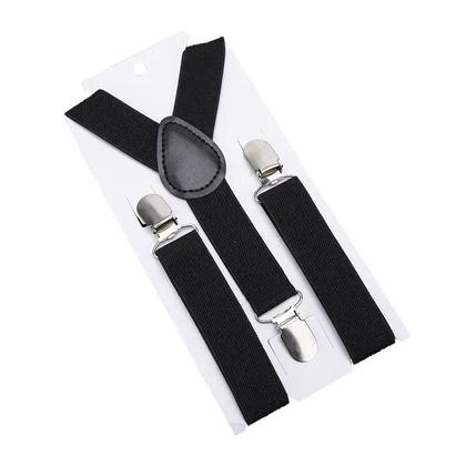Imagem de Suspensórios Ajustáveis Elásticos Pretos Para Crianças, Acessórios De Moda Para Meninos E Meninas,