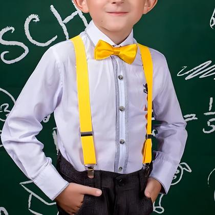 Imagem de Suspensórios Ajustáveis Elásticos Pretos Para Crianças, Acessórios De Moda Para Meninos E Meninas,