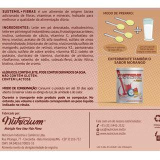 Imagem de Sustemil Fibras Chocolate 400g Suplemento Alimentar com 27 Vitaminas e Minerais Sem Glúten
