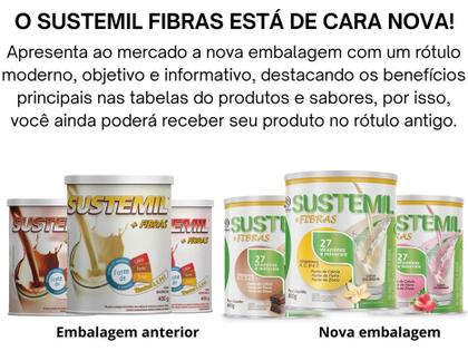 Imagem de Sustemil Fibras Chocolate 400g Suplemento Alimentar com 27 Vitaminas e Minerais Sem Glúten
