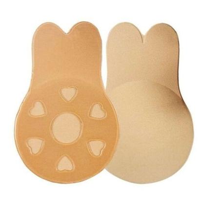Imagem de Sutiã adesivo levanta seio invisible push up  ORELHA DE COELHO BEGE G