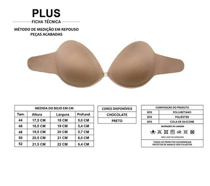 Imagem de Sutiã Adesivo Plus Size Invision Lov 236