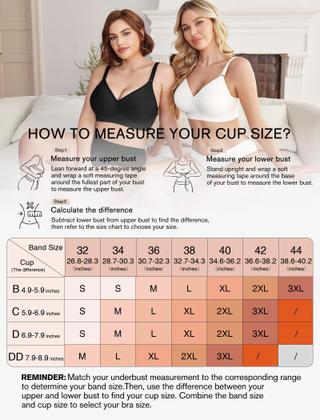 Imagem de Sutiã Avidlove Wireless Seamless Pushup, cobertura total, preto