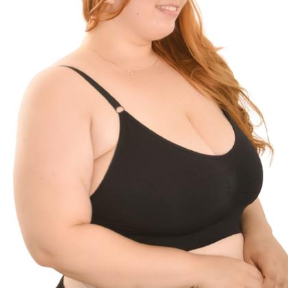 Imagem de Sutiã Basic Comfort Sem Bojo Sem Costura Com Alças Largas Removíveis Plus Size Zee Rucci