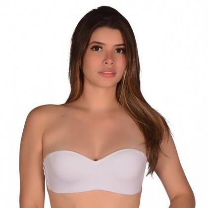 Imagem de Sutiã Bustiê Microfibra Com Alça De Silicone Removível Top Liso