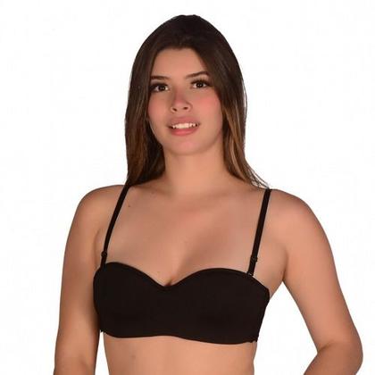 Imagem de Sutiã Bustiê Microfibra Com Alça De Silicone Removível Top Liso