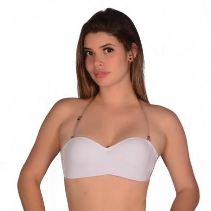 Imagem de Sutiã Bustiê Microfibra Com Alça De Silicone Removível Top Liso