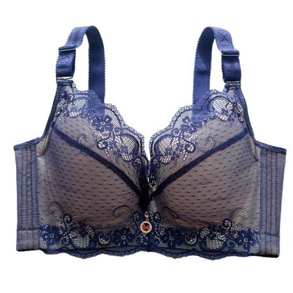 Imagem de Sutiã CHAOJIESI, perfeitamente ajustado, push-up, levemente forrado, azul demi 32B