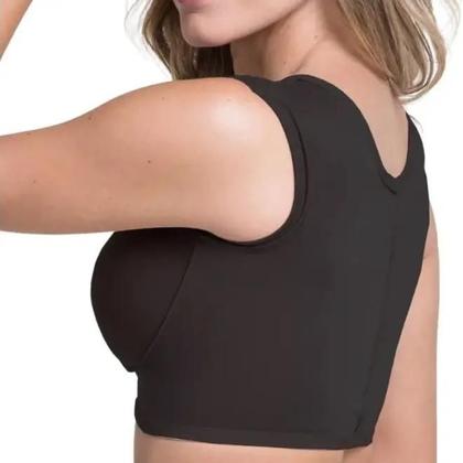 Imagem de Sutiã Cirúrgico Biobela Regata com Fecho Frontal e Reforço Preto M 1630