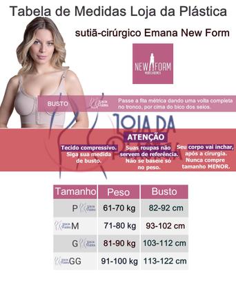 Imagem de Sutiã Cirúrgico Reforçado Tecido Duplo Emana New Form