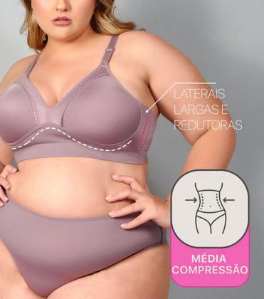 Imagem de Sutiã Cobertura Total Sem Bojo Sem Aro Elegance Plus Size - Duloren