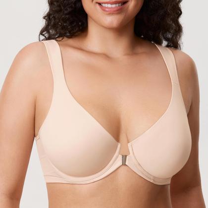 Imagem de Sutiã com fecho frontal CALVENA Back Support Posture 44B Beige