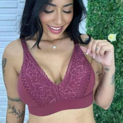 Imagem de Sutiã com Reforço Soutien Reforçado Renda com fecho