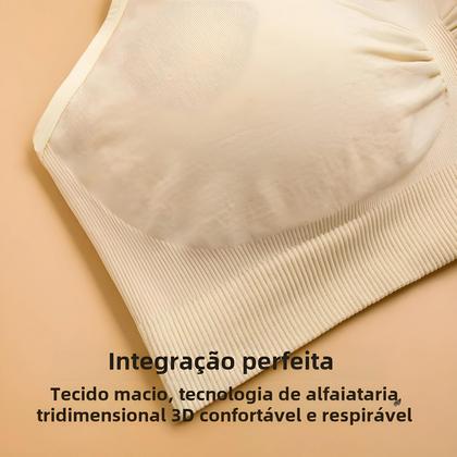 Imagem de Sutiã de Amamentação Plus Size Sem Costura - Respirável e com Push Up