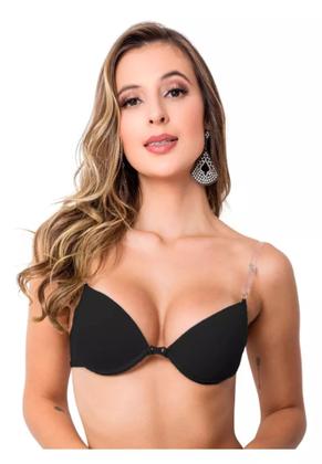 Imagem de Sutiã de Bojo Com Alça De Silicone Transparente Invisível Com Bojo Nadador Com Duas Alças