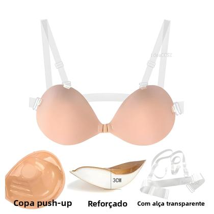 Imagem de Sutiã De Silicone Reutilizável Sem Alças E Sem Costura, Invisível, Com Efeito Push up E Protetor De
