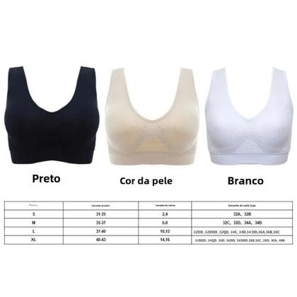 Imagem de Sutiã Esportivo Push-up Plus Size - Sem Fio, Respirável e à Prova de Choque