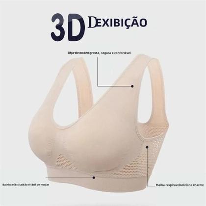 Imagem de Sutiã Esportivo Push-up Plus Size - Sem Fio, Respirável e à Prova de Choque