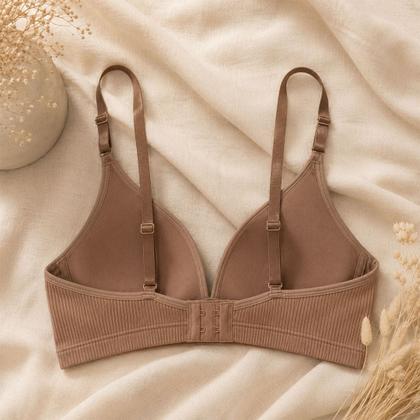 Imagem de Sutiã Feminino Bojo Soft Sem Aro Canelado Microfibra Poliamida Conforto Dia A Dia Lingerie Não Amassa Ajustável Leve