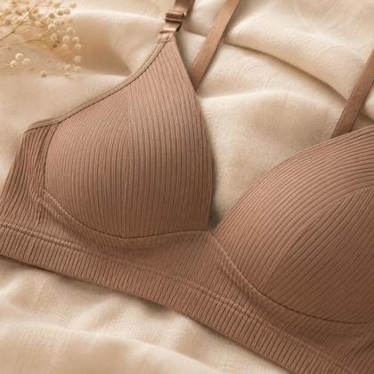 Imagem de Sutiã Feminino Bojo Soft Sem Aro Canelado Microfibra Poliamida Conforto Dia A Dia Lingerie Não Amassa Ajustável Leve