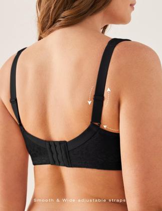 Imagem de Sutiã feminino Deyllo com cobertura total plus size 38C Black Leopard