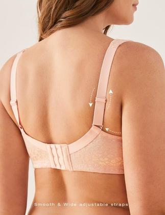 Imagem de Sutiã feminino Deyllo com cobertura total plus size 38DD rosa leopardo