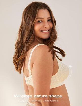 Imagem de Sutiã feminino Deyllo com cobertura total plus size 42H bege