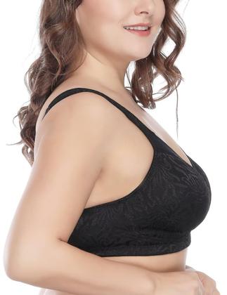 Imagem de Sutiã feminino Deyllo com cobertura total plus size 44D preto