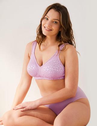 Imagem de Sutiã feminino Deyllo com cobertura total plus size minimizer roxo 46H