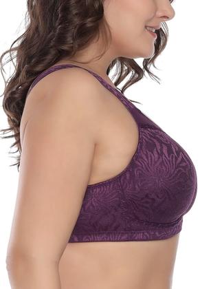 Imagem de Sutiã feminino Deyllo com cobertura total plus size minimizer roxo