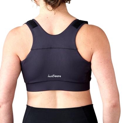 Imagem de Sutiã HEART & CORE Shirl pós-cirúrgico Racerback Zipper L - preto