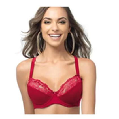 Imagem de Sutiã Lousane DeMillus  Sem Bojo,Com aro, Renda Delicada e Conforto Diário