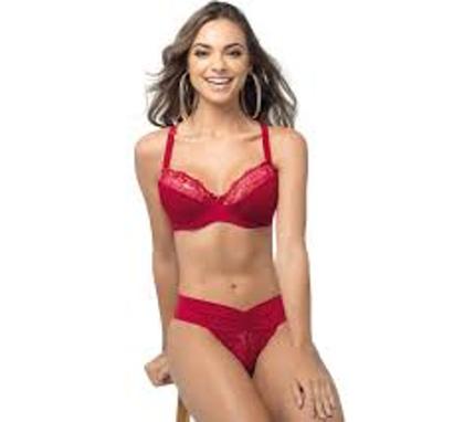 Imagem de Sutiã Lousane DeMillus  Sem Bojo,Com aro, Renda Delicada e Conforto Diário