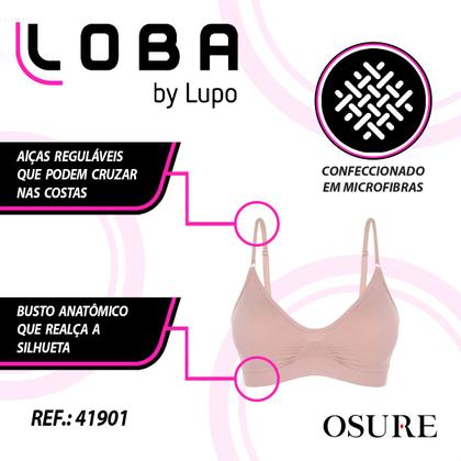 Imagem de Sutiã Lupo Original Loba Sem Costura Soutien Reforçado Top Confort Plus Com Bojo Removível 41901