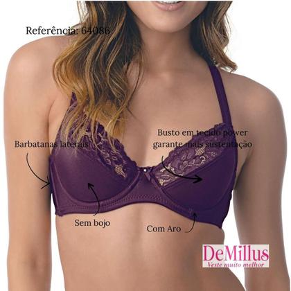 Imagem de Sutiã Microfibra Com Renda DeMillus 64086