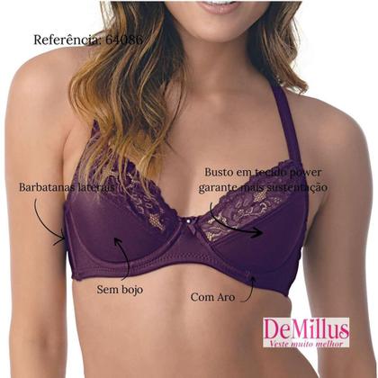 Imagem de Sutiã Microfibra Com Renda DeMillus 64086