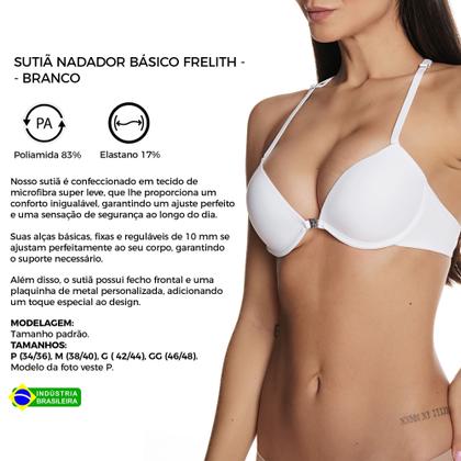Imagem de Sutiã Nadador Básico em Microfibra com Toque Macio Frelith