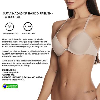 Imagem de Sutiã Nadador Básico em Microfibra com Toque Macio Frelith