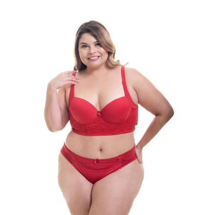 Imagem de Sutiã Plus Size Cropped Microfibra e Renda Vislumbre ref 1019