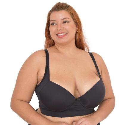Imagem de Sutiã Plus Size Reforçado com Aro e Bojo  Laterais Largas e Conforto Extremo Corpo Nu