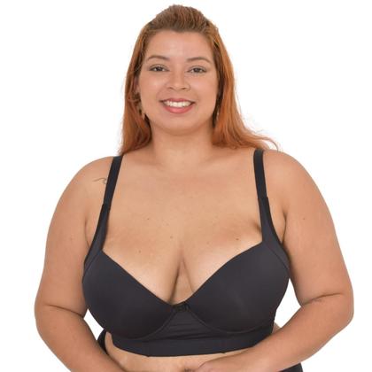 Imagem de Sutiã Plus Size Reforçado com Aro e Bojo  Laterais Largas e Conforto Extremo Corpo Nu