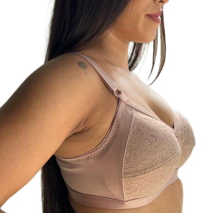 Imagem de Sutiã Plus Size Regulável Sem Bojo Sem Aro Tamanho Especial Até 56