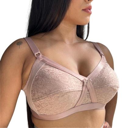 Imagem de Sutiã Plus Size Regulável Sem Bojo Sem Aro Tamanho Especial Até 56