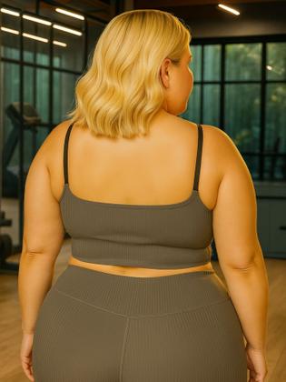 Imagem de Sutiã Plus Size Tecido Canelado Top Grande - c14 - FELÍCIA