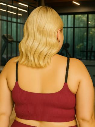 Imagem de Sutiã Plus Size Tecido Canelado Top Grande - c14 - FELÍCIA