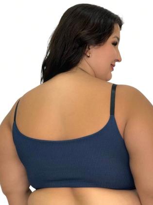 Imagem de Sutiã Plus Size Tecido Canelado Top Grande Felícia