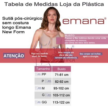 Imagem de Sutiã Pós-cirúrgico Alça Larga Longo Emana New Form