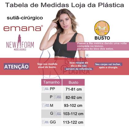 Imagem de Sutiã Pós-cirúrgico Alça Regulável Regata Emana New Form