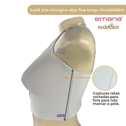 Imagem de Sutiã Pós-cirúrgico Emana Alça Fina Longo Modelle Skin